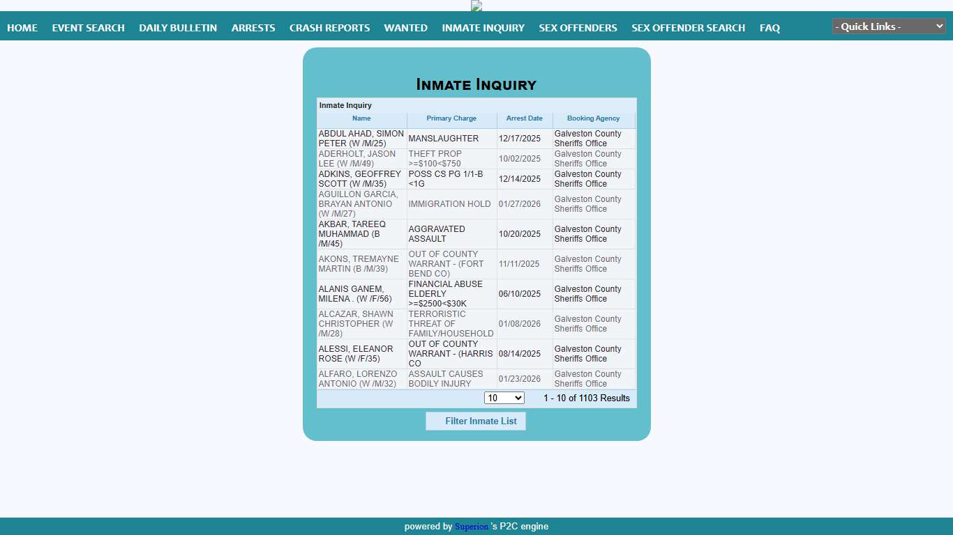 Galveston County Sheriff's Office P2C